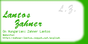 lantos zahner business card